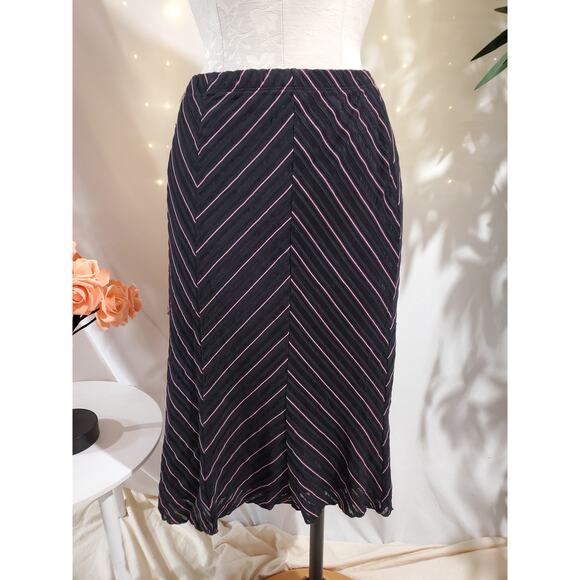 Vtg 90s Fashion Bug Sheer Overlay Stripe Corset Top Skirt Set Plus Size Gothic - Picture 8 of 16